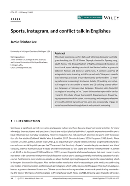 Sports, Instagram, and Conflict Talk in Englishes
