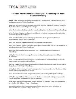 TFSA 150 Facts