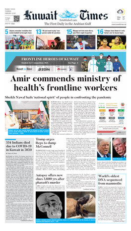 Amir Commends Ministry of Health's Frontline Workers