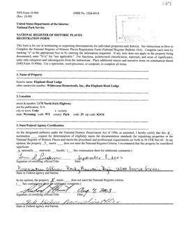 NFS Form 10-900 OMB No. 1024-0018 (Rev