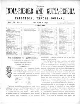 India-Rubber and Gutta-Percha and Electrical Trades Journal