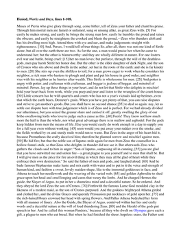 Hesiod, Works and Days, Lines 1-108. Muses of Pieria Who Give Glory Through Song, Come Hither, Tell of Zeus Your Father and Chant His Praise