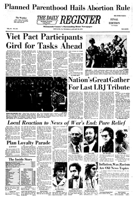Viet Pact Participants Gird for Tasks Ahead WASHINGTON(AP)- Nationally Supervised Cease- P