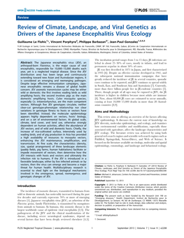 Review of Climate, Landscape, and Viral Genetics As Drivers of the Japanese Encephalitis Virus Ecology