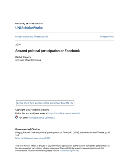 Sex and Political Participation on Facebook