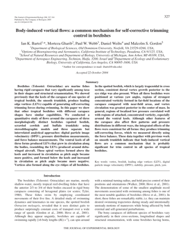 A Common Mechanism for Self-Corrective Trimming Control in Boxﬁshes Ian K