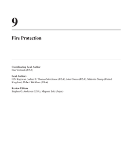 Chapter 9 Fire Protection