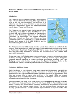 Philippines GMO-Free Zones: Successful Roots in Organic Policy and Law by Lee Arueloi