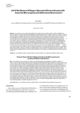 Life in the Absence of Oxygen: Alternative Electron Acceptors For