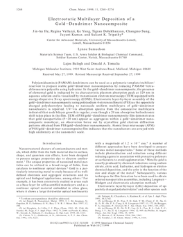 Electrostatic Multilayer Deposition of a Gold-Dendrimer Nanocomposite