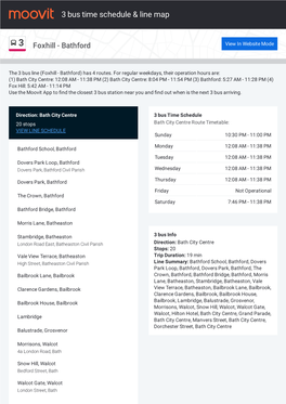 3 Bus Time Schedule & Line Route