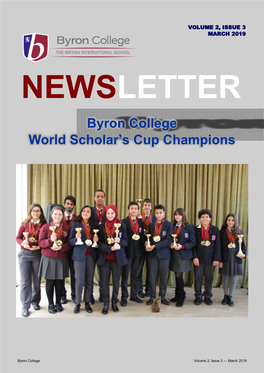 Byron College World Scholar's Cup Champions