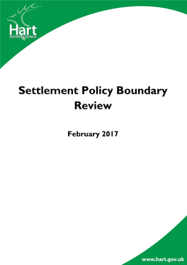 Settlement Policy Boundary Review