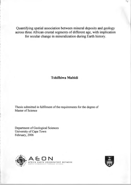 Quantifying Spatial Association Between Mineral Deposits And