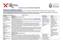 Diocesan Collective Worship Framework Term 2/Year 2 /Christmas