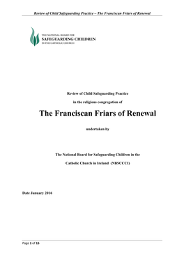 The Franciscan Friars of Renewal