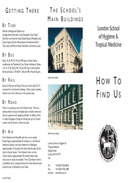 How to Find Us Leaflet