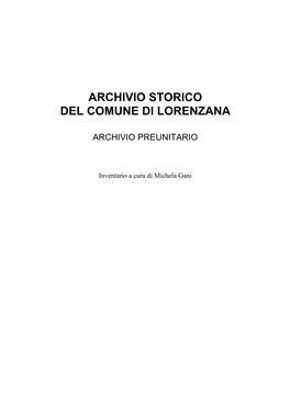 Comune Di Lorenzana