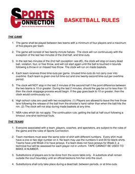 Basketball Rules