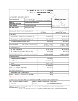 Campaign Finance Report State of Wisconsin Gab-2