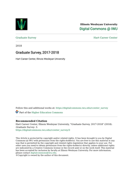 Graduate Survey, 2017-2018