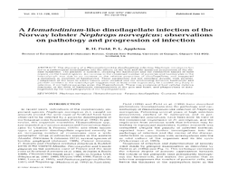 A Hematodinium-Like Dinoflagellate Infection of the Norway Lobster Nephrops Norvegicus: Observations on Pathology and Progression of Infection