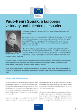 Paul–Henri Spaak:Aeuropean