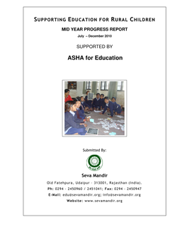 ASHA for Education