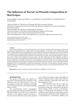 The Influence of Terroir on Phenolic Composition of Red Grapes