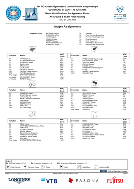 Judges Assignments