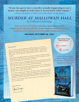 Murder at Mallowan Hall