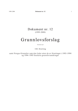 Grunnlovsforslag