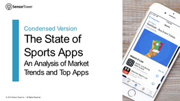 Condensed Version the State of Sports Apps an Analysis of Market Trends and Top Apps