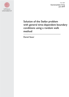 Solution of the Stefan Problem with General Time-Dependent Boundary Conditions Using a Random Walk Method