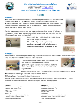 How to Determine Low-Flow Fixtures