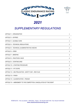 CER 1 Regulations