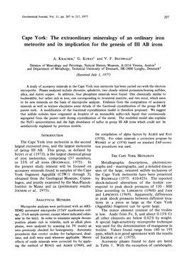 Cape York: the Extraordinary Mineralogy of an Ordinary Iron Meteorite and Its Implication for the Genesis of III AB Irons