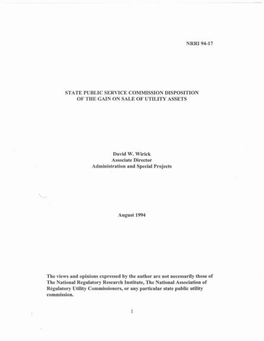 Nrri94-17 State Public Service Commission Disposition Of