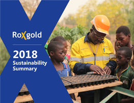 Roxgold 2018 Sustainability Summary