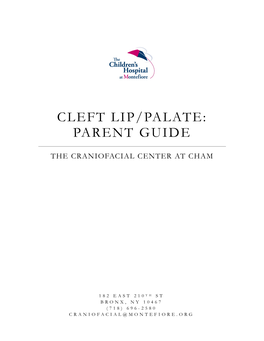 To Download Our Cleft Lip/Palate Parent Guide