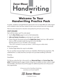 Your Handwriting Practice Pack