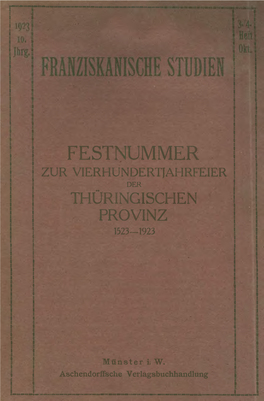 FESTNUMMER ZŰR Vierhundertiahrféíer DÉR THÜRINGISCHEN PROVINZ 1523— 192 3