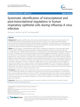 Systematic Identification of Transcriptional and Post-Transcriptional