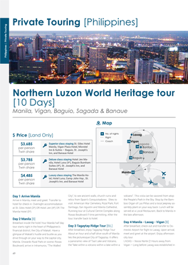 Northern Luzon World Heritage Tour [10 Days] Private Touring [Philippines]