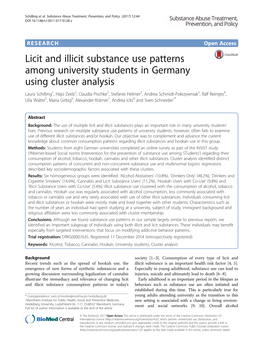 Licit and Illicit Substance Use Patterns Among University Students In