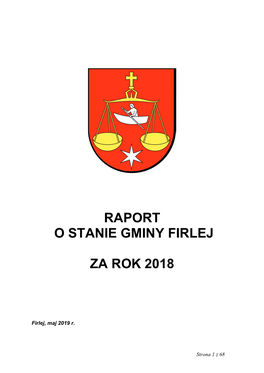 Raport O Stanie Gminy Firlej Za Rok 2018