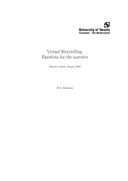 Virtual Storytelling: Emotions for the Narrator