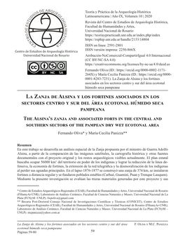 La Zanja De Alsina Y Los Fortines Asociados En Los Sectores