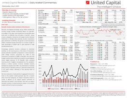 United Capital Research | Daily Market Commentary