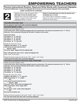 Phonics Instructional Routine